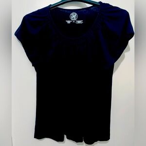 EUC Chaus Organic Cotton Black Short Sleeve Top - XXL